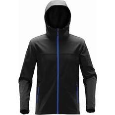 Stormtech Orbiter Softshell Hoodie - Black/Azure Blue