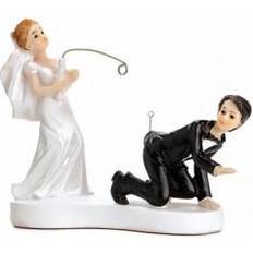 PartyDeco Wedding Couple with Fishing Rod Cake Decoration