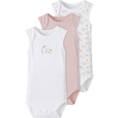 Mouwloos Bodysuits Name It Body 3-Pack - Violet Ice Rainbow/Roze/Lichtroze