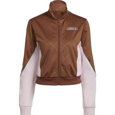 Brun - Fitness Overtøj adidas Training Jacket Women - Wild Brown/Clear Pink