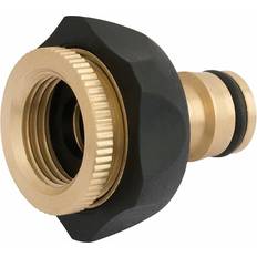 Black Hose Connectors Draper Brass and Rubber Tap Connector 1/2-3/4" 24646