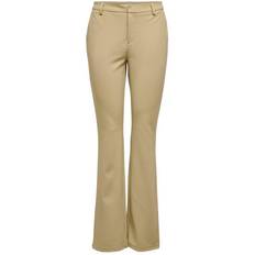 Only Rocky Flared Trousers - Beige/Nomad