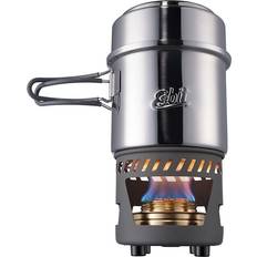 Esbit CS985ST Cookset with Alcohol Burner Stainless Steel 0.985L