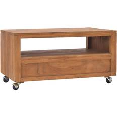 Vidaxl bänk teak Utemöbler vidaXL Solid Wood Teak Natural TV-bänk 80x41.9cm