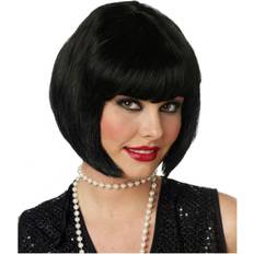 Cheap Short Wigs California Costumes Flapper Black Wig