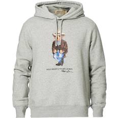 Polo Ralph Lauren Gråa - Herr Tröjor Polo Ralph Lauren Printed Western Bear Fleece Hoodie - Andover Heather