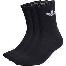 Adidas Originals Cushioned Trefoil Mid-Cut Crew Socks 3-pack - Black/White