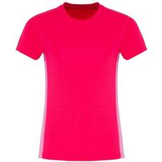 Contrast Panel Performance T-shirt Women - Hot Pink/Pink Melange