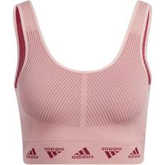 adidas Aeroknit Light Support Sports Bra - Legacy Burgundy/Wonder Mauve