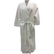 Missya Honeycomb Cotton Robe - White