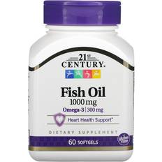 Omega-3 Fatty Acids 21st Century Fish Oil 1000mg 60