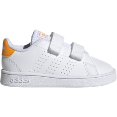 adidas Infant Advantage - Cloud White/Cloud White/Orange Rush