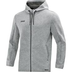 Elastano/Lycra/Spandex Suéteres JAKO Premium Basics Hooded Jacket Unisex - Light Grey Melange