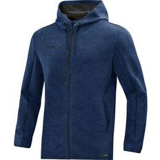 Elastan/Lycra/Spandex - Unisex Pullover JAKO Premium Basics Hooded Jacket Unisex - Seablue Melange