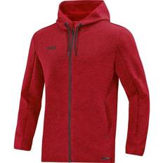 Elastan/Lycra/Spandex - Unisex Pullover JAKO Premium Basics Hooded Jacket Unisex - Red Melange