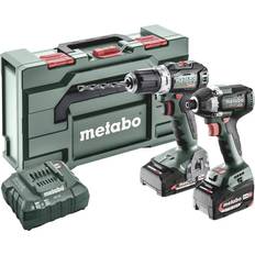 Metabo Oui Ensembles Metabo Perceuse-visseuse sans fil, Clé à chocs sans fil BSLBL SSD200LTBL 685195000 18 V 5.2 Ah Li-Ion batterie, chargeur