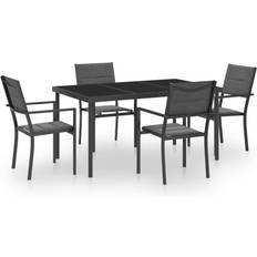 vidaXL 3073525 Juego de comedor de patio, 1 Mesa incl. 4 Sillas