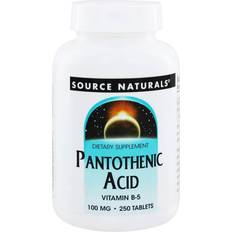 Pantothenic acid Source Naturals Pantothenic Acid Vitamin B-5 100 mg 250 Tablets