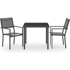 vidaXL 3073522 Juego de comedor de patio, 1 Mesa incl. 2 Sillas