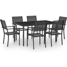 vidaXL 3073517 Set da pranzo per patio, 1 Tavolo incluso 6 Sedie