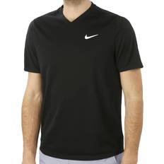 Black - Tennis Tops NIKE Court Dri-FIT Victory Tennis T-shirt Men - Black/Black/White