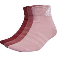 Fitness & Gymträning - Herr - Röda Strumpor adidas Ankle Socks 3-pack Unisex - Quiet Crimson/Magic Mauve/Shadow Red