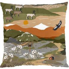 Arvidssons Textil Fjällvandring Kuddöverdrag Grön (45x45cm)