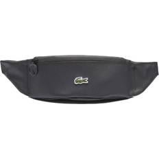 Homme Bananes Lacoste Men's LCST Coated Canvas Zippered Fanny Waist Pack - Black