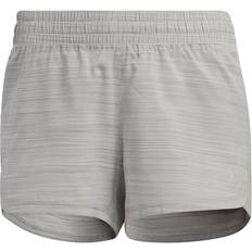 Damen - Grau Shorts Adidas Pacer 3-Stripes Woven Heather Shorts Women - Mgh Solid Grey