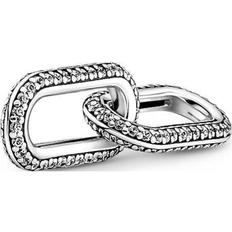 Jewellery Pandora Me Styling Pavé Double Link Charm - Silver/Transparent