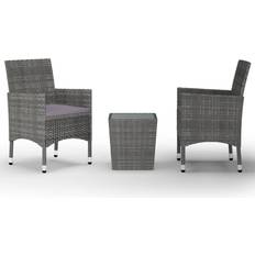 vidaXL 3058359 Caféset, 1 Bord inkl. 2 Stolar