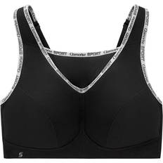 No-Bounce Camisole Sports Bra Plus Size - Black