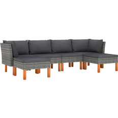 vidaXL 3059714 Loungeset, Bord inkl. 4 Soffor