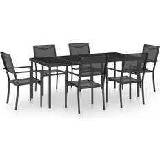 vidaXL 3073518 Set da pranzo per patio, 1 Tavolo incluso 6 Sedie