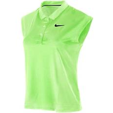 Gröna - Tennis Pikétröjor Nike Court Victory Tennis Polo Shirt Women - Lime Glow/Black