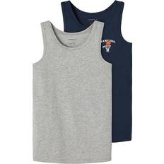 18-24M - Mädchen Tanktops Name It Basket Tank Top 2-pack - Blue/Dark Sapphire (13199492)