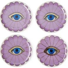 Purple Coasters Jonathan Adler Fleur Coaster 10.1cm 4pcs