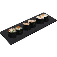 Noir Plateaux de service Olympia Smooth Edged Slate Plateau de service 2pcs