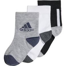 Adidas Polyester Underwear adidas Kid's Socks 3 pairs - Black/White/Medium Grey Heather (H44318)