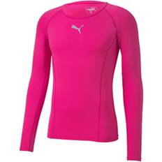 Herren - Rosa Basisschicht-Oberteile Puma Liga Long Sleeve Baselayer Men - Fluorescent Pink