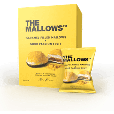 The Mallows Caramel Filled Mallows + Sour Passion Fruit 55g 5st