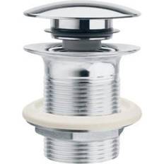 1.1/4" push-up bundventil uden overløb krom