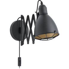 Eglo Treburley E27, sort/guld Vægarmatur ∅ 14.5cm