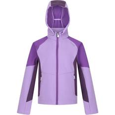 Regatta Kid's Eastcott Softshell Hooded Jacket - Hyacinth Dark Aubergine Marl Purple Sapphire