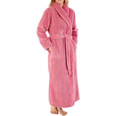 Pink Robes Slenderella 52" Luxury Waffle Fleece Shawl Collar Wrap Robe - Pink