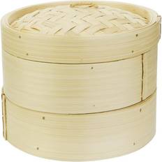 Beige Cuiseurs vapeur Vogue Vapeur En Bambou 203 mm Avec 1 Couvercle 1.4 x 150 mm