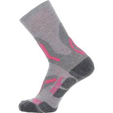 UYN Trekking 2in Merino Mid Socks Women - Light Grey/Pink