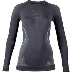 Pink - Women Base Layers UYN Evolutyon UW Long Sleeve Base Layer Women - Charcoal/White/Light Grey