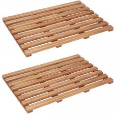 Madera Alfombras de baño vidaXL 46574 -Pack Beige cm