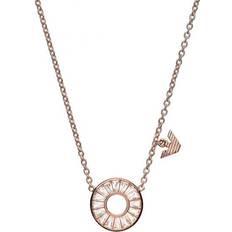 Emporio Armani Dam Halsband Emporio Armani Sentimental Necklace - Rose Gold/Transparent